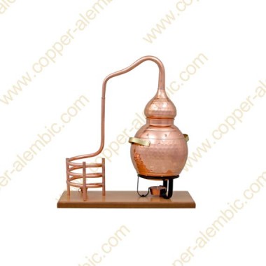 2,5 L Alembic Replica, Bottle Support & Wooden Base