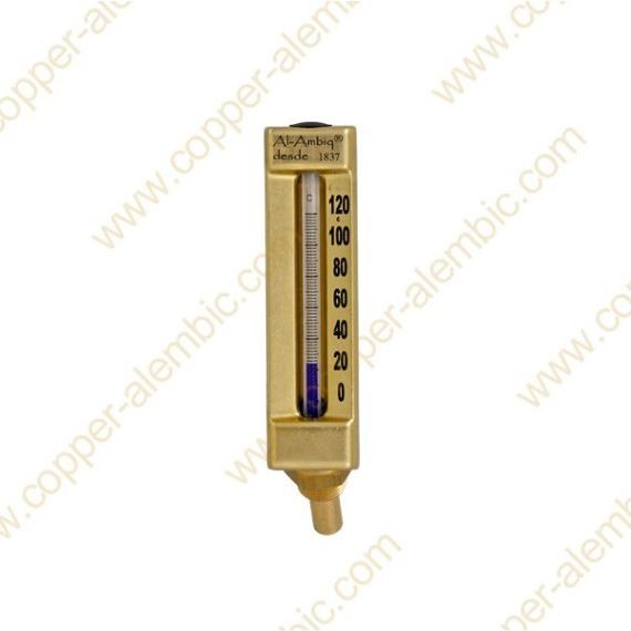 Termómetro de Latão Soldado ao Capacete 0 - 120 °C