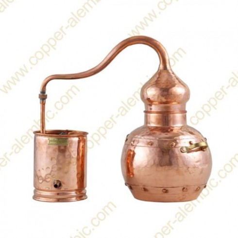 20 L Kupfer-Destillierkolben mit Nietverbindungen Premium