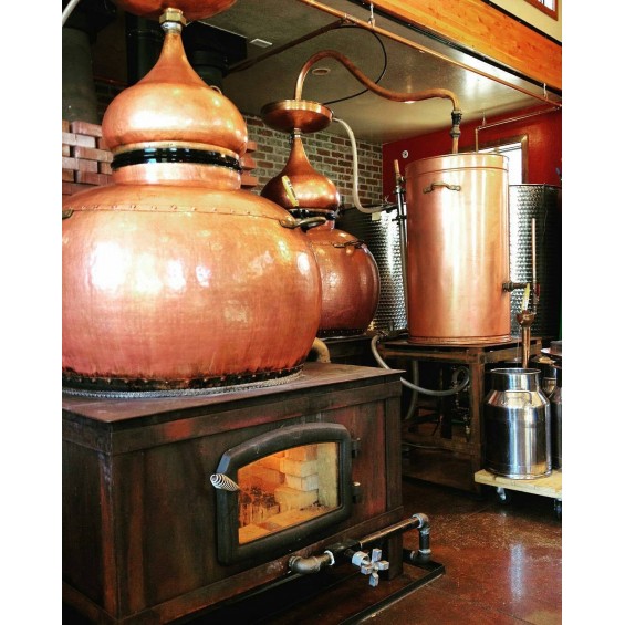 Traditional Riveted Alembic Stills @ Montanya Rum, Colorado, USA